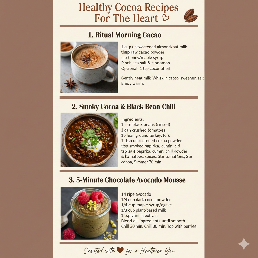 Healthy Cocoa Recipes for the Heart AI generated image
